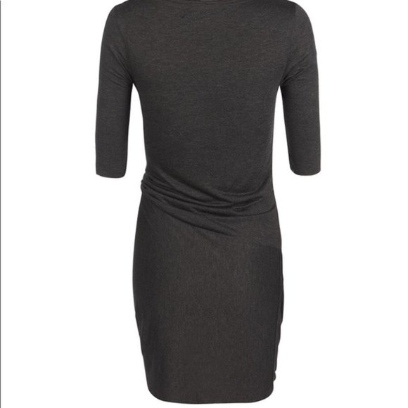 All Saints Gray Twain Jersey Knit Dress Size 4 - Picture 4 of 10